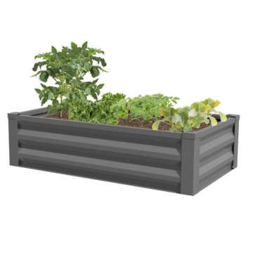 Outdoor Large Galvanized Steel Rectangle Vegetables flower garden raised bed
